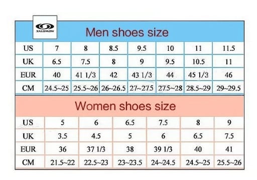 Guide des tailles de chaussures aliexpress