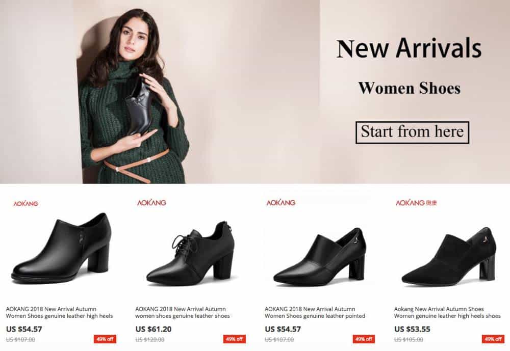 chaussures pour femmes aliexpress