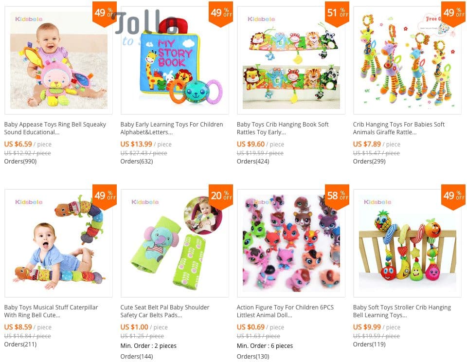 productos para bebés vendedor aliexpress