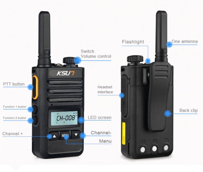 walkie talkie multifunción