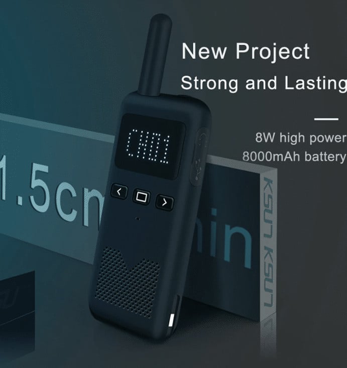 walkie talkie de larga duración