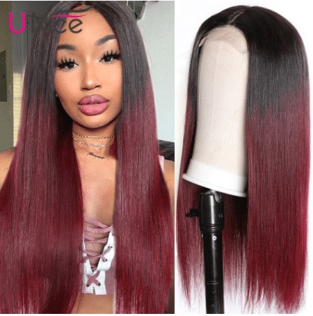 perruque en dentelle bordeaux aliexpress