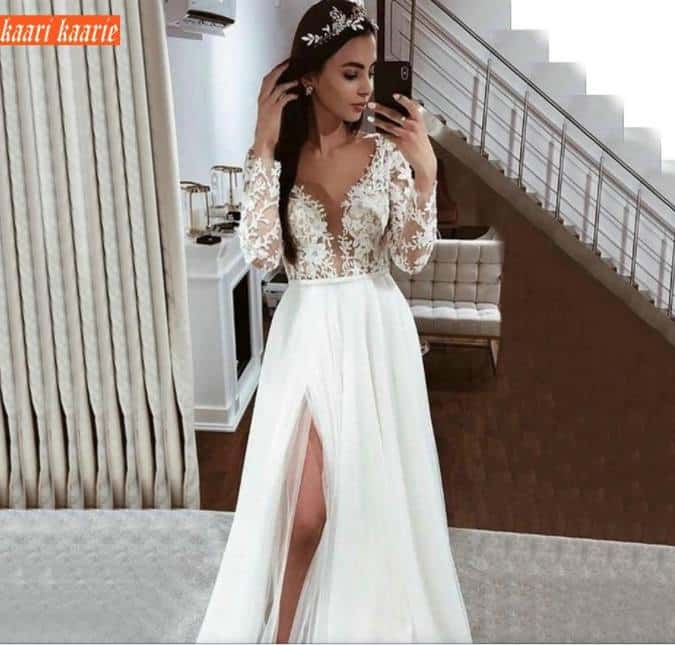 suknia ślubna z ramiączkami aliexpress