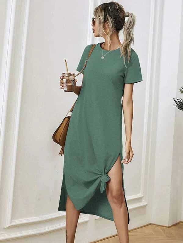 robe verte shein