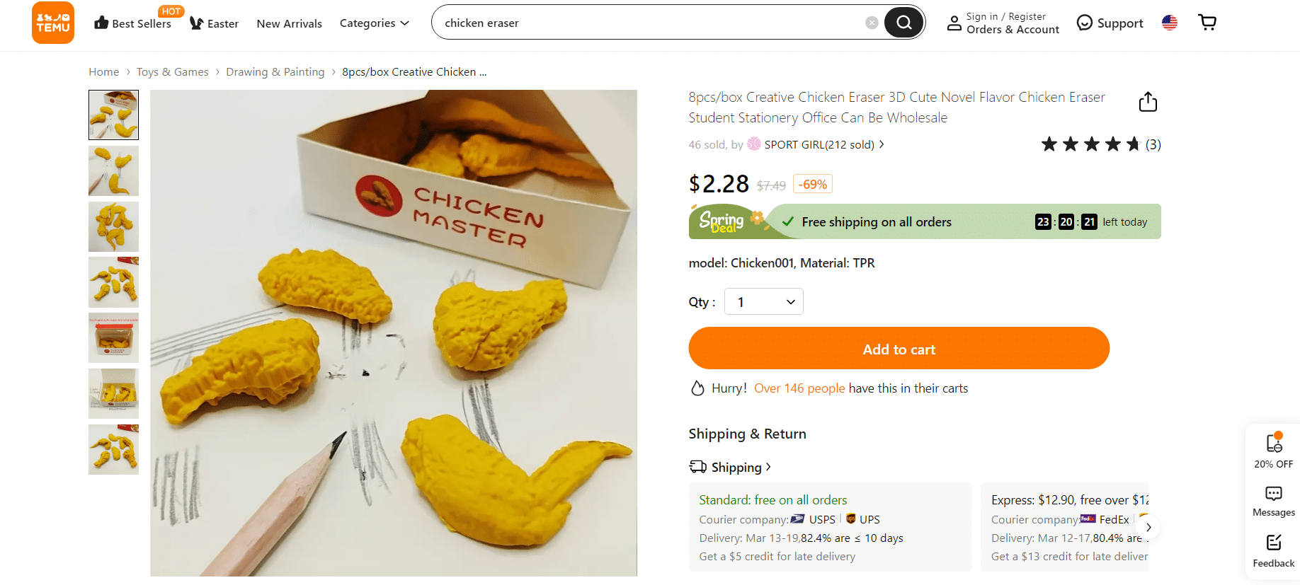 quirky items temu