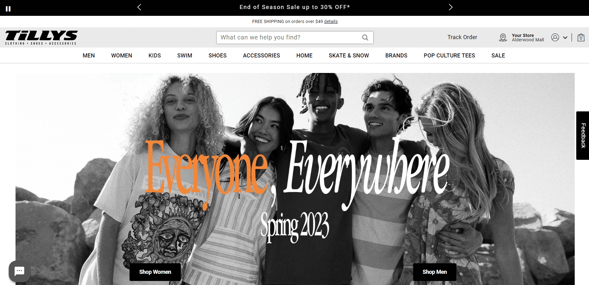 tillys Negozi come Spencers al vostro servizio