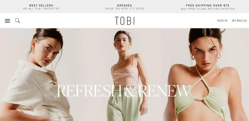 Stores like Akira - Tobi