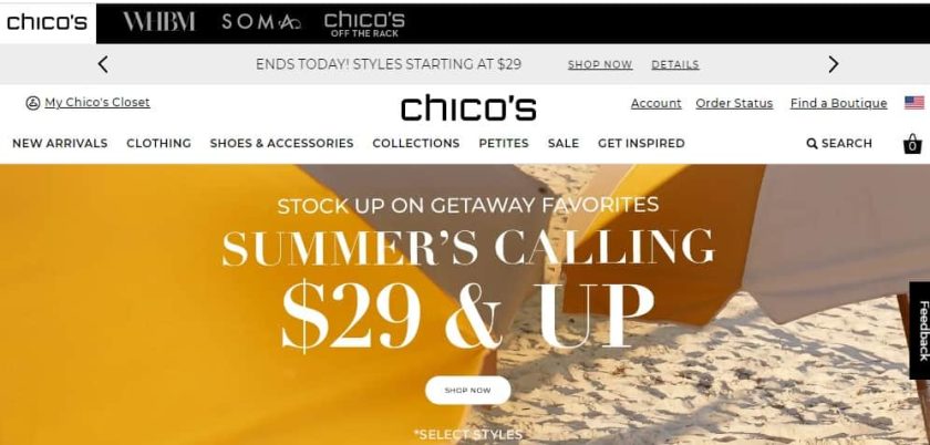 Lojas como Coldwater Creek - Chico's
