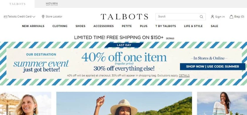 Lojas como Coldwater Creek - Talbots