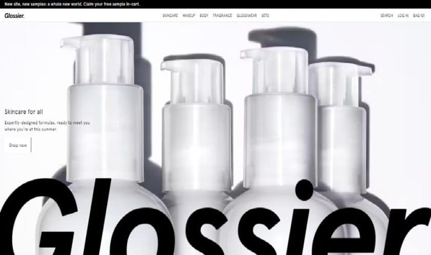 Lojas como Sally Beauty - Glossier