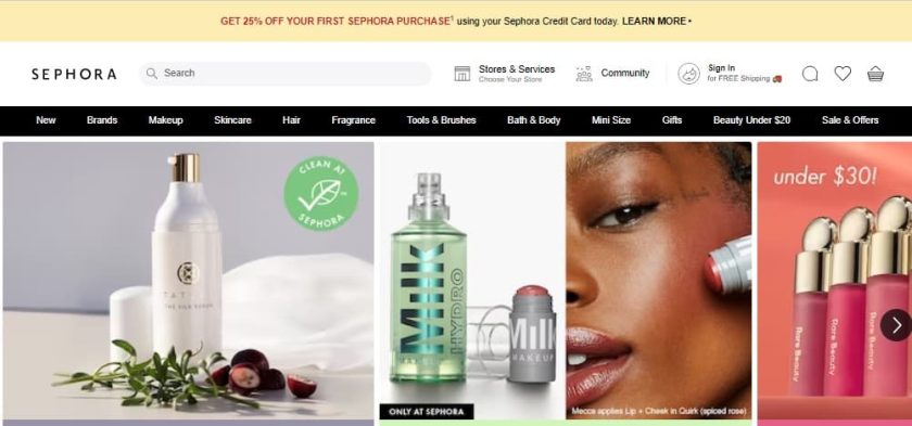 Lojas como Sally Beauty - Sephora