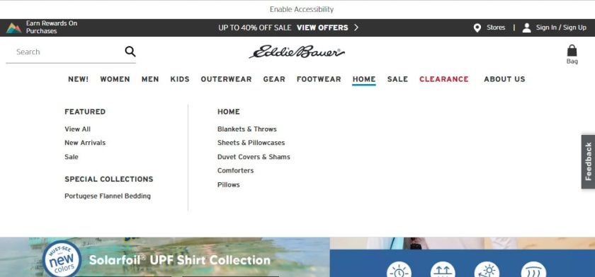 Winkels zoals Talbots - Eddie Bauer