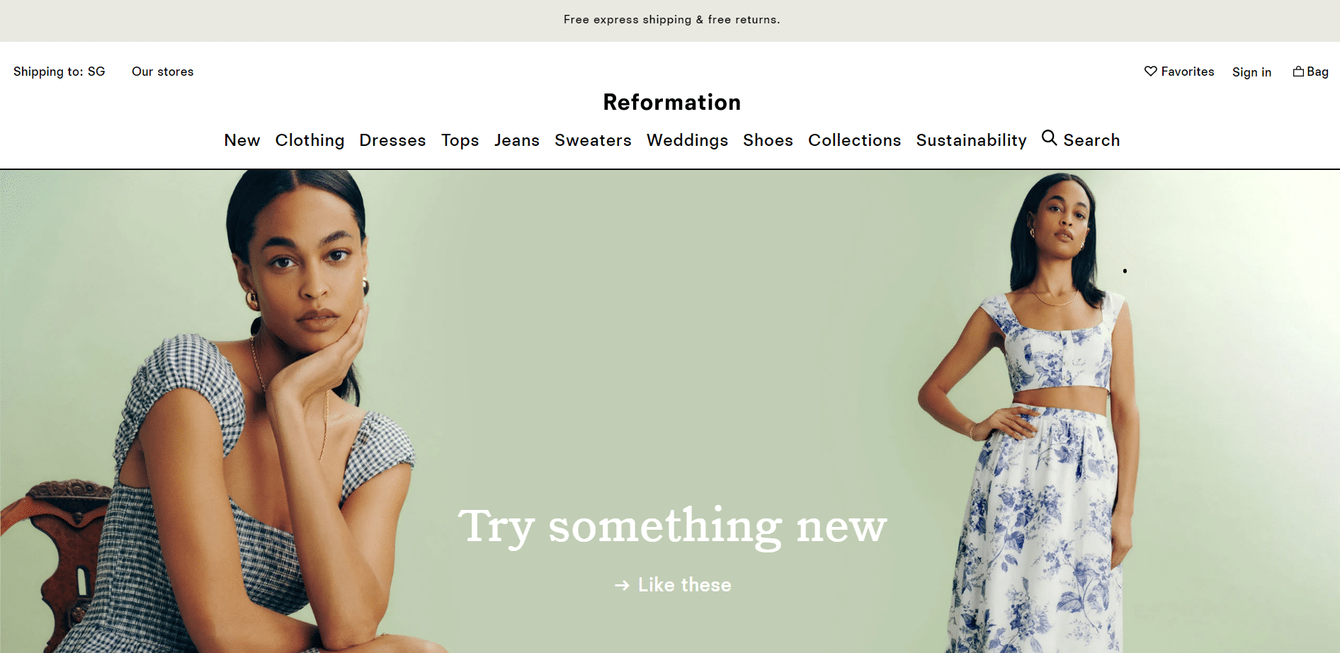 stores like buckle - reformation