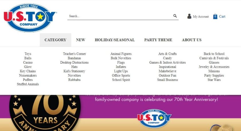 Sklepy takie jak Party City - US Toy