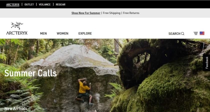 Sklepy takie jak The North Face - Arc'Teryx