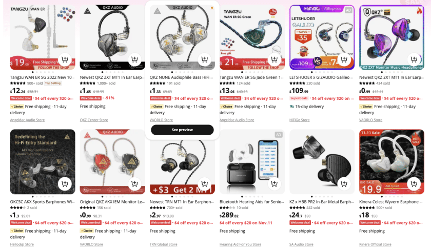recensione cinese di iem aliexpress