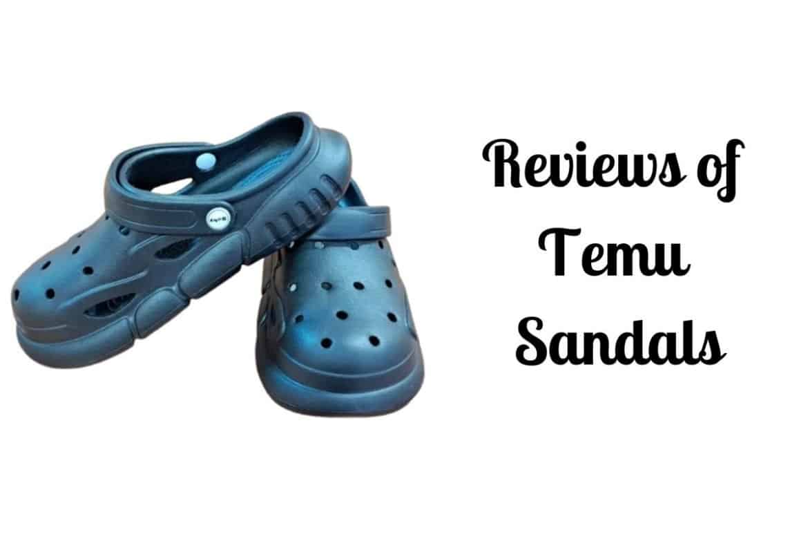 Minhas avaliações das sandálias Temu